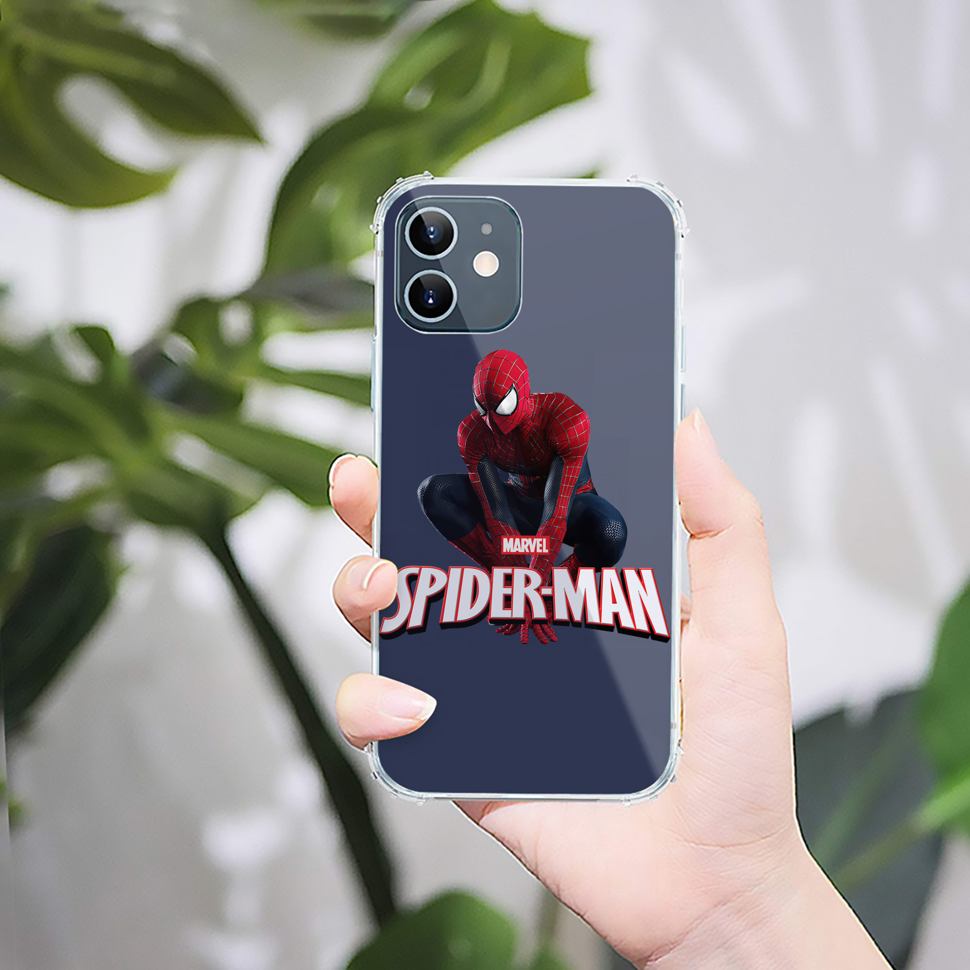 （画像用） Spider Man スパイダーマン 【iPhone 12シリーズ対応】透明スマホケース（クリアソフトケース）